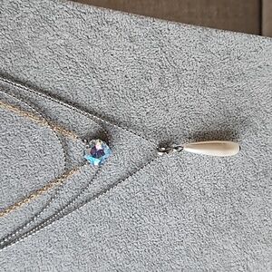 Sabika S20 Silver Chain And Pearl Necklace